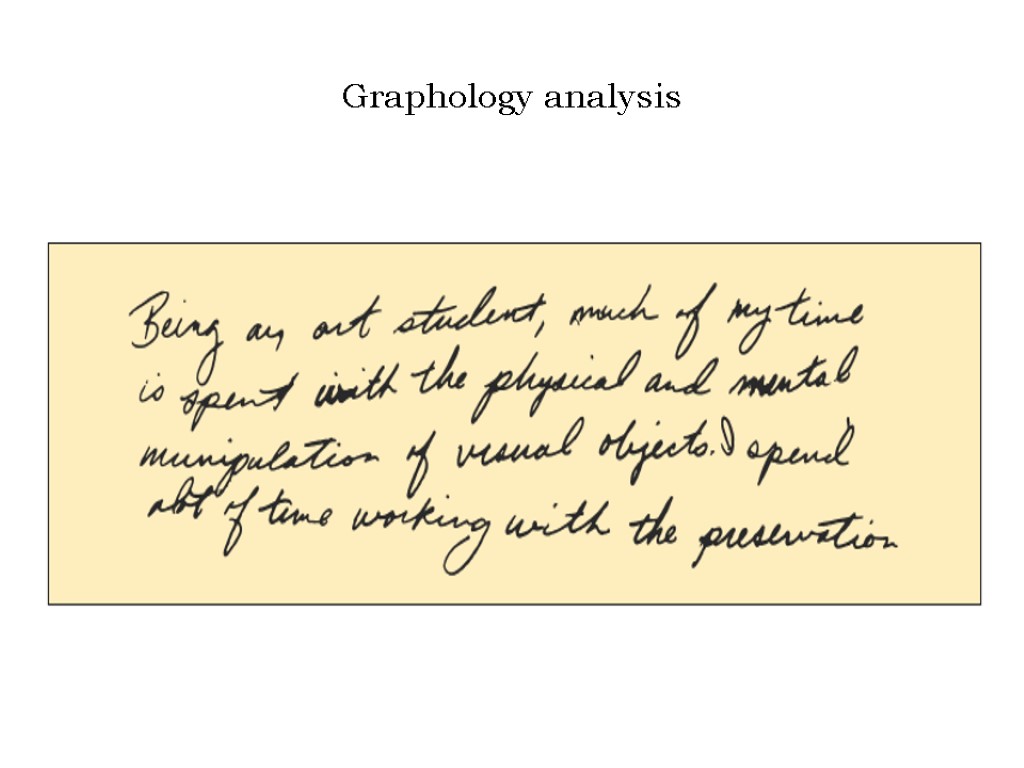 Graphology analysis